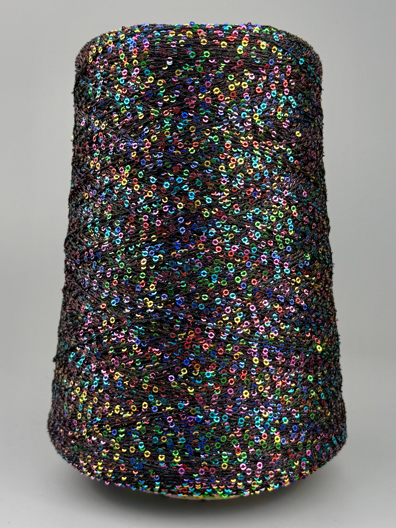 Cofil Antares Special – Dekoratives Garn mit Pailletten col. Schwarz Confetti foto 2